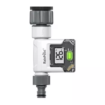 RainPoint Digital Water Flow Meter with Large LCD Display, G3/4 inch Thread, IPX6