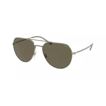 RALPH LAUREN PH3139-9429-3 Vyriški Akiniai Nuo Saulės Juodas Propionato Rėmas Pilki Polikarbonato Lęšiai 57mm
