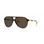 Ralph Lauren PH4173-500373 Vyriški stačiakampiai akiniai nuo saulės, Havana, rudi lęšiai, 59/14/140 mm