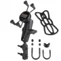 RAM MOUNTS Motociklo vairo X-Grip telefono laikiklis su U formos varžto pagrindu (RAM-B-174-UN7)