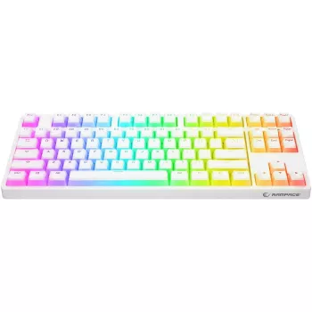Rampage Ghost TKL mechaninė klaviatūra, Huano Red jungikliai, balta