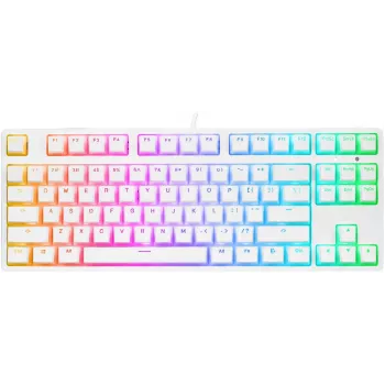Rampage Ghost TKL mechaninė klaviatūra, Huano Red jungikliai, balta