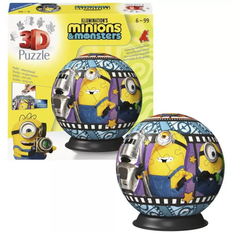 RAVENSBURGER 3D Puzzleball Minions 3 – 72 dalių