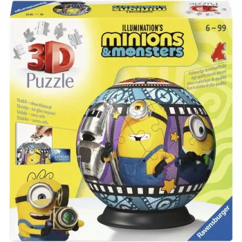 RAVENSBURGER 3D Puzzleball Minions 3 – 72 dalių