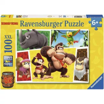 Ravensburger vaikų dėlionė Nintendo Super Mario – The Monkeys Are Loose! (100 dalių)