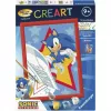 Ravensburger CreArt – Rasender Sonic Paveikslėlių Dažymas Pagal Skaičius Rinkinys