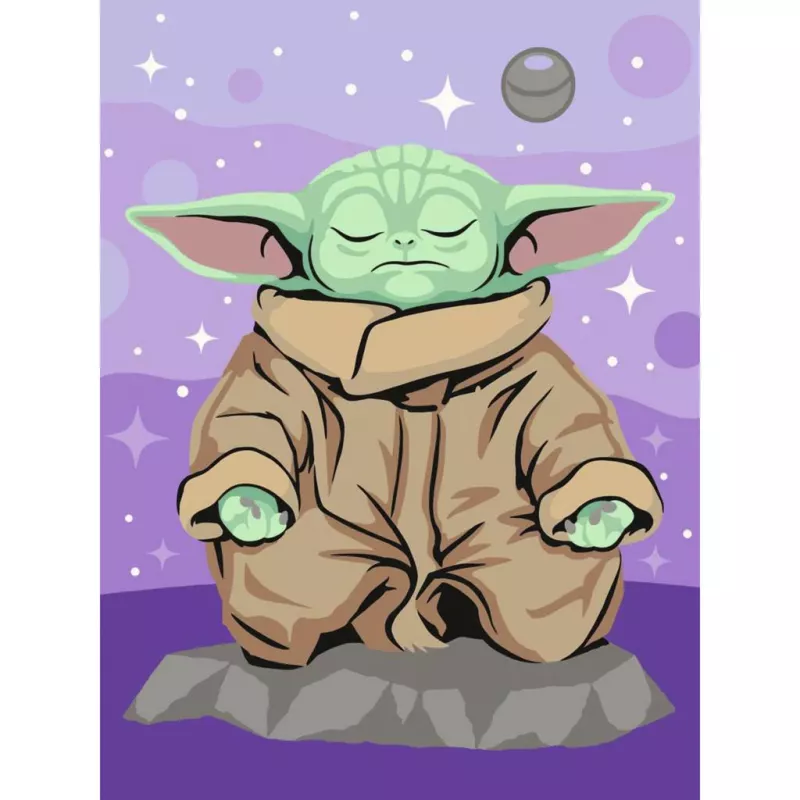 Ravensburger CreArt Star Wars – Meditierender Grogu piešimo pagal skaičius rinkinys