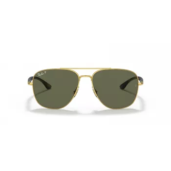 Ray-Ban Frank RB3683 Auksiniai Metaliniai Akiniai Nuo Saulės su Žaliais G-15 Stiklais 56mm Unisex