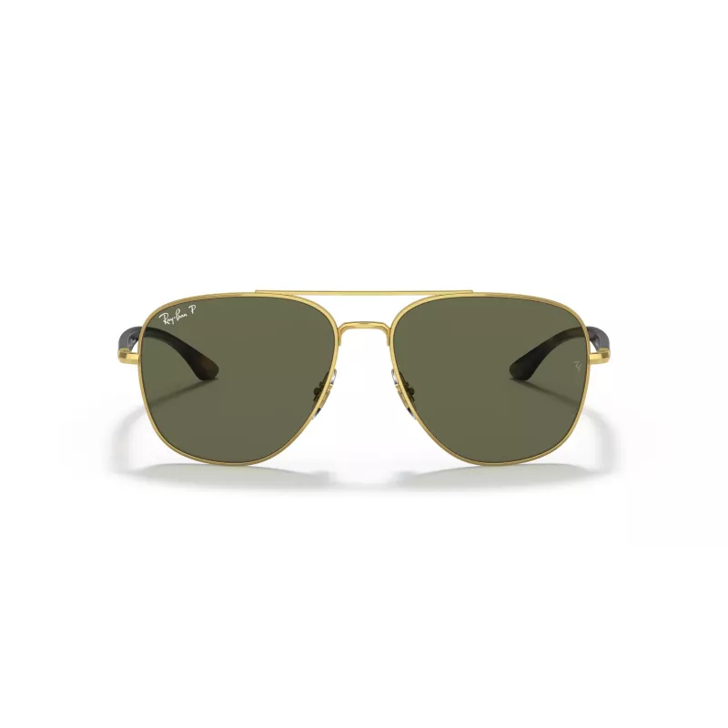 Ray-Ban Frank RB3683 Auksiniai Metaliniai Akiniai Nuo Saulės su Žaliais G-15 Stiklais 56mm Unisex