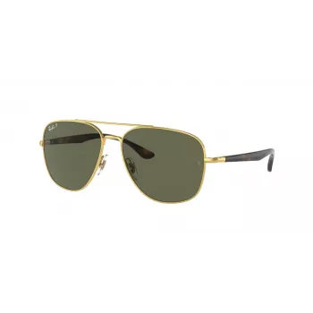 Ray-Ban Frank RB3683 Auksiniai Metaliniai Akiniai Nuo Saulės su Žaliais G-15 Stiklais 56mm Unisex