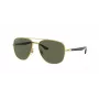 Ray-Ban Frank RB3683 Auksiniai Metaliniai Akiniai Nuo Saulės su Žaliais G-15 Stiklais 56mm Unisex