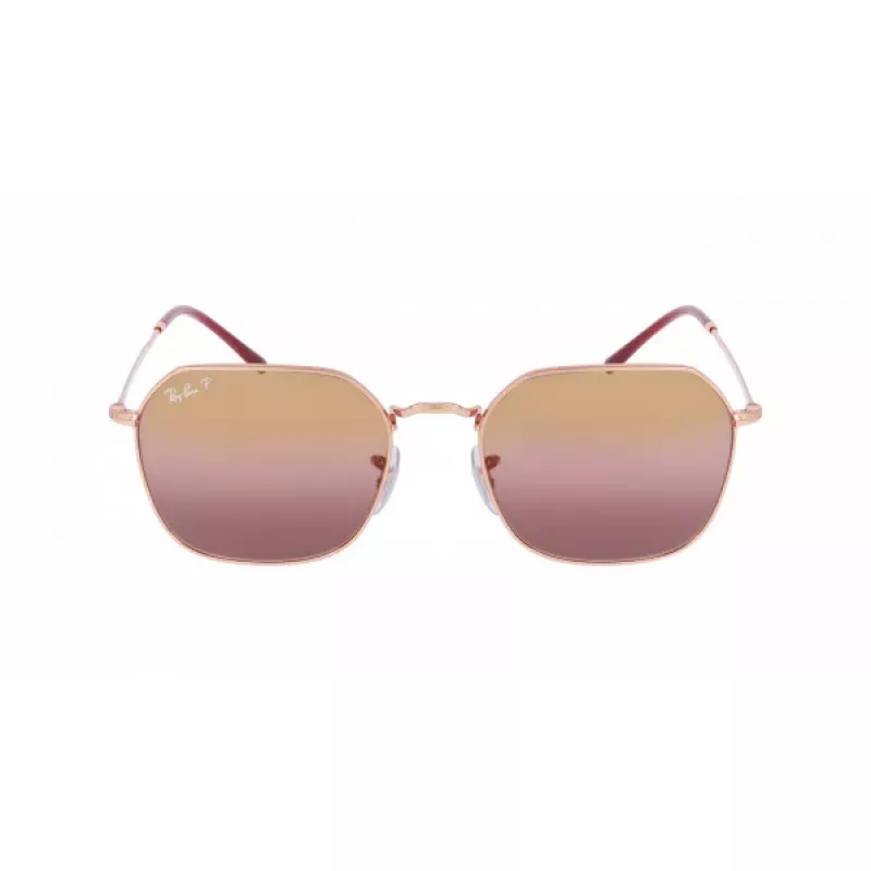 Ray-Ban Hawkeye RB3694 moteriški akiniai nuo saulės, blizgūs juodi, tamsiai pilki gradientiniai stiklai, 53 mm