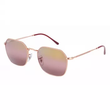 Ray-Ban Hawkeye RB3694 moteriški akiniai nuo saulės, blizgūs juodi, tamsiai pilki gradientiniai stiklai, 53 mm