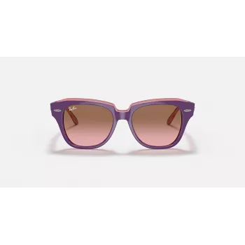 Ray-Ban Junior RB9186S711814 Akiniai nuo saulės - Kvadratinis rėmelis, tamsiai mėlyni lęšiai, 46 mm