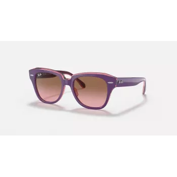 Ray-Ban Junior RB9186S711814 Akiniai nuo saulės - Kvadratinis rėmelis, tamsiai mėlyni lęšiai, 46 mm
