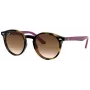 Ray-Ban Junior RJ9064S447041 Vaikiški Akiniai nuo Saulės, Skaidri Mėlyna Rėmelis, Pilki Gradientiniai Lęšiai, 44/19/130 mm