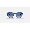 Ray-Ban Junior RJ9064S447062 Vaikiški Akiniai nuo Saulės, Skaidrus Mėlynas Rėmelis, Pilki Gradientiniai Stiklai, 44 mm