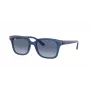 Ray-Ban Junior RJ9071S70624L Vaikiški Akiniai nuo Saulės Skaidrus Mėlynas Rėmelis Mėlyni Gradientiniai Tamsiai Mėlyni Lęšiai 48mm