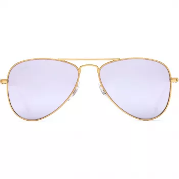 Vaikiški Ray-Ban Junior RJ95062494V5 akiniai nuo saulės – permatomas mėlynas rėmelis, mėlyni veidrodiniai lęšiai, 50 mm