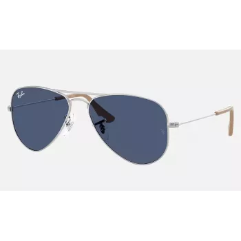 Ray-Ban Junior RJ9506S212805 Vaikiški Akiniai Nuo Saulės Skaidrūs Mėlyni Veidrodiniai