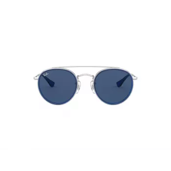 Ray-Ban Junior RJ9647S212804 vaikiški akiniai nuo saulės - blizgūs juodi/pilki - 46/21/130 mm