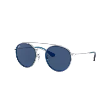 Ray-Ban Junior RJ9647S212804 vaikiški akiniai nuo saulės - blizgūs juodi/pilki - 46/21/130 mm