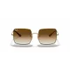 Ray-Ban RB1971-914751 Square 1971 akiniai - Poliruotas auksinis rėmelis, rudi gradientiniai lęšiai, 54 mm