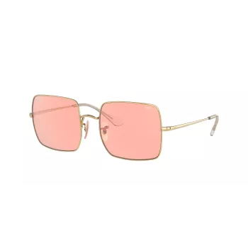 Ray-Ban RB1971 Square 1971 Classic Akiniai Auksiniai Rožinės-Rudos Gradientiniai 54mm