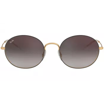 Ray-Ban RB3594-9114U0 Hexagonal Akiniai Saulės Akiniai Unisex 53/20/145 mm Auksinis Rėmelis Šviesiai Rudi Gradientiniai Lęšiai