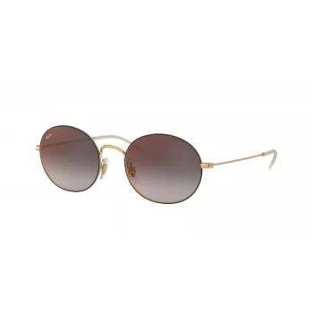 Ray-Ban RB3594-9114U0 Hexagonal Akiniai Saulės Akiniai Unisex 53/20/145 mm Auksinis Rėmelis Šviesiai Rudi Gradientiniai Lęšiai