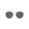 Ray-Ban RB3647N Round Double Bridge Akiniai Varinis Rėmas Šviesiai Mėlyni Gradientiniai Stiklai 51mm