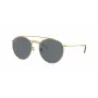 Ray-Ban RB3647N Round Double Bridge Akiniai Varinis Rėmas Šviesiai Mėlyni Gradientiniai Stiklai 51mm