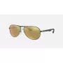Ray-Ban RB8313 Chromance Aviator akiniai nuo saulės Gunmetal Green Mirror Polarized 61mm