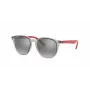Ray-Ban RJ9070S70636G Vaikiški Akiniai Nuo Saulės Skaidrus Pilkas Propionato Rėmelis Šviesiai Mėlyni Gradientiniai Lęšiai 46mm