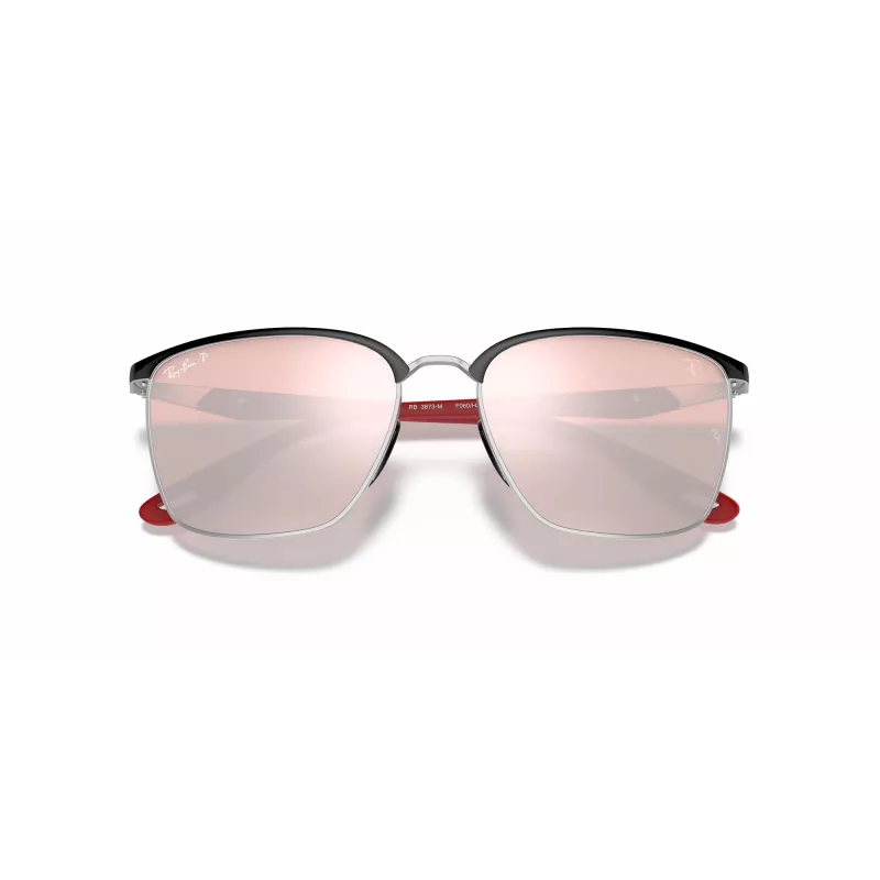 Ray-Ban Unisex RB3673MF060H2 Geometriniai Auksiniai Akiniai nuo Saulės su Tamsiai Mėlynais Lęšiais, 56mm