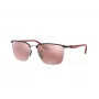 Ray-Ban Unisex RB3673MF060H2 Geometriniai Auksiniai Akiniai nuo Saulės su Tamsiai Mėlynais Lęšiais, 56mm