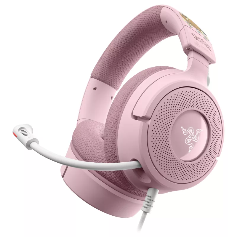 Razer Kraken V4 X Pokemon Pikachu & Eevee Edition laidinės žaidimų ausinės, USB-C, 40 mm