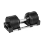 REBEL ACTIVE reguliuojamas ketaus svarmuo 36 kg, 1 kg žingsniais, automatinė ratuko sistema, vienetinis svarmuo, juoda/raudona