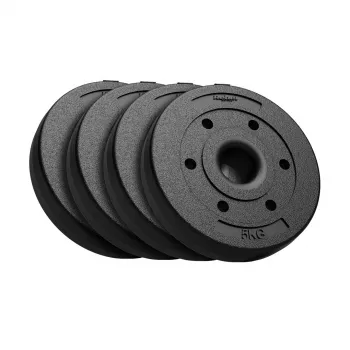REBEL ACTIVE Bituminė svorio plokščių rinkinys 4x5 kg, 51 mm skylė – olimpinėms štangoms