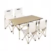 Rebel Active RBA-5600 Kempingo komplektas – stalas ir 4 kėdės, aliumininis rėmas, sulankstomas, mėlynas