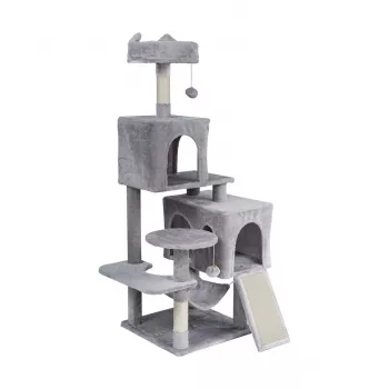 REBEL ANIMALS Cat Tree 45x45x137 cm pilka