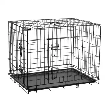 REBEL RA-1202 Metalinis šuns narvas, sulankstomas, didelis 76x53x59 cm, juodas
