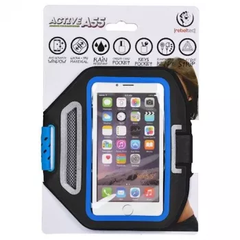 Rebeltec Universal Armband Case for Smartphone 5.5 inch Active A55 mėlynas