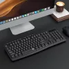 Redragon BK-7367 pilno dydžio ergonomiška belaidė membraninė biuro klaviatūra - juoda
