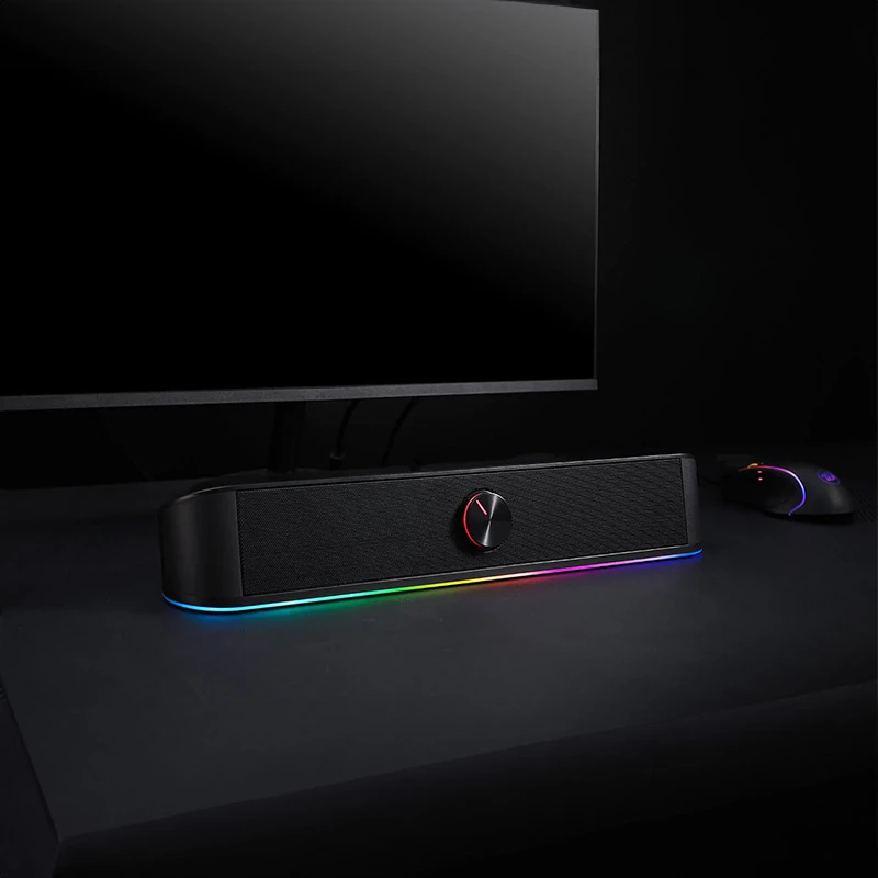 Redragon GS560 Adiemus 2.0 RGB USB/Aux žaidimų garso juosta – juoda