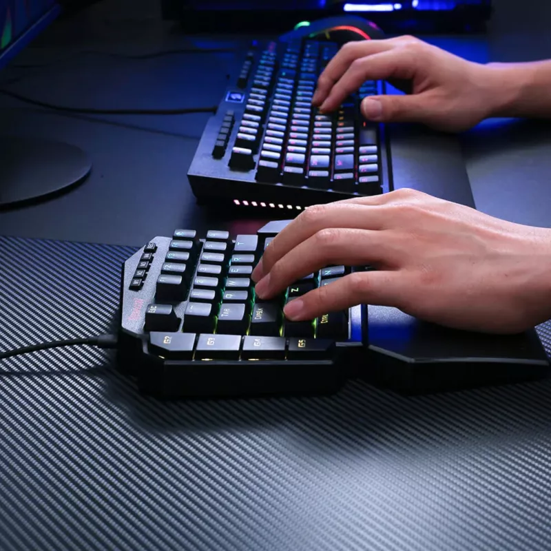 Redragon K585 DITI ELITE PRO RGB 40% belaidė mechaninė žaidimų klaviatūra – mėlyni jungikliai