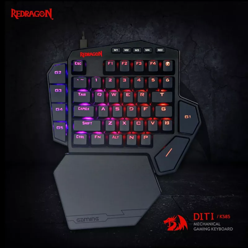 Redragon K585 DITI ELITE PRO RGB 40% belaidė mechaninė žaidimų klaviatūra – mėlyni jungikliai