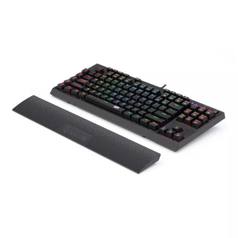 Redragon K588 RGB Pro BROADSWORD TKL mechaninė žaidimų klaviatūra, laidinė - juoda