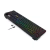 Redragon K762 TERRAFLARE PRO RGB belaidė gasket mechaninė žaidimų klaviatūra - 75% 82 klavišai, trijų režimų, karštai keičiami jungikliai, Double-Shot PBT, juoda