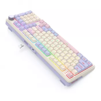 Redragon K768VI-WL Tri-Mode RGB mechaninė žaidimų klaviatūra – 100 klavišų, keičiami jungikliai (juoda)